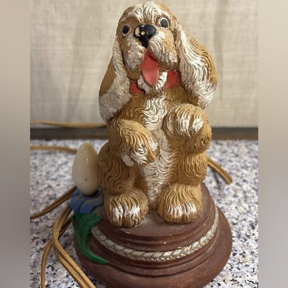 Unbranded Other - Approximately 8” tall Vintage ceramic Cocker Spaniel Light Working